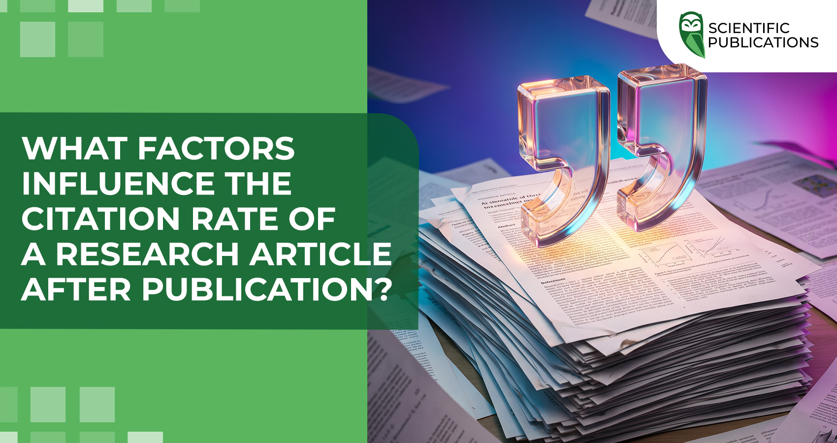 What factors influence the citation rate of a research article after publication?