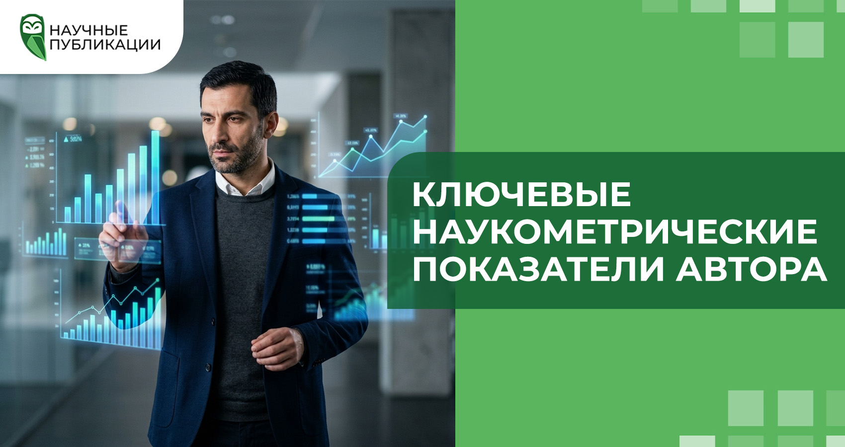 Ключевые наукометрические показатели автора